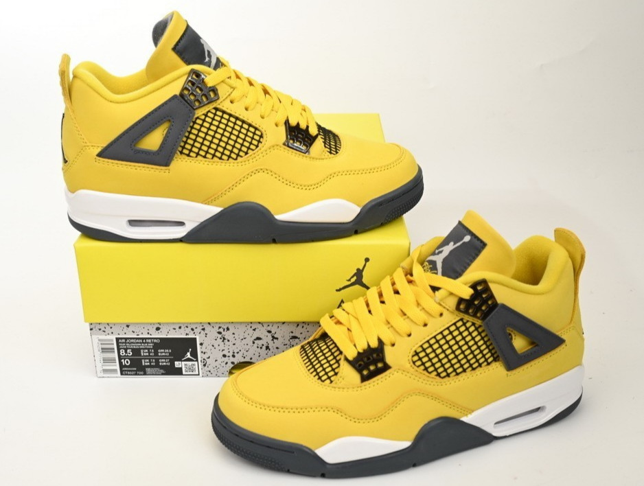 Jordan 4 Retro “Tour Yellow”Men’s Mid Top Basketball Shoes