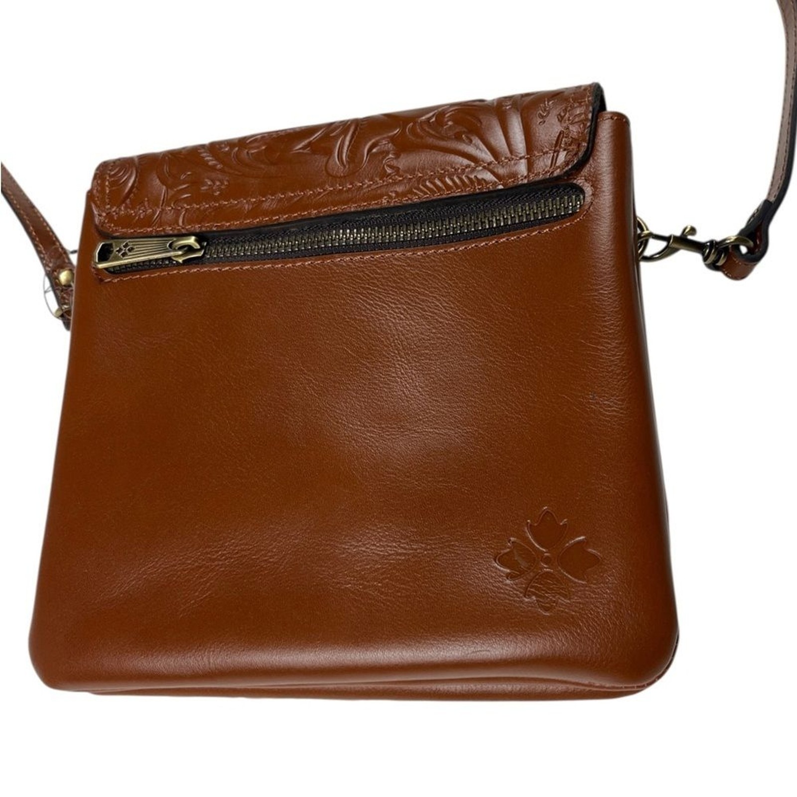 Patricia Nash Carmel Tooled Leather Crossbody Balluri Florence NWT Tiny Flaws