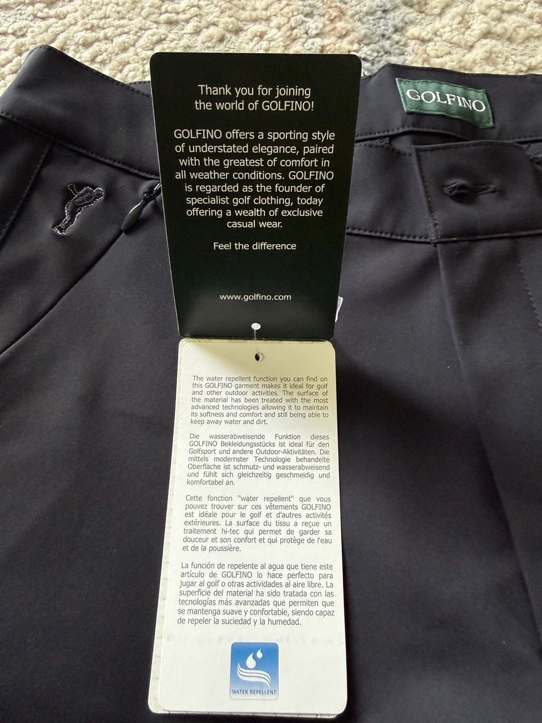Golfino Club Water Repellent Slim Fit 7/8 Trousers Size 8