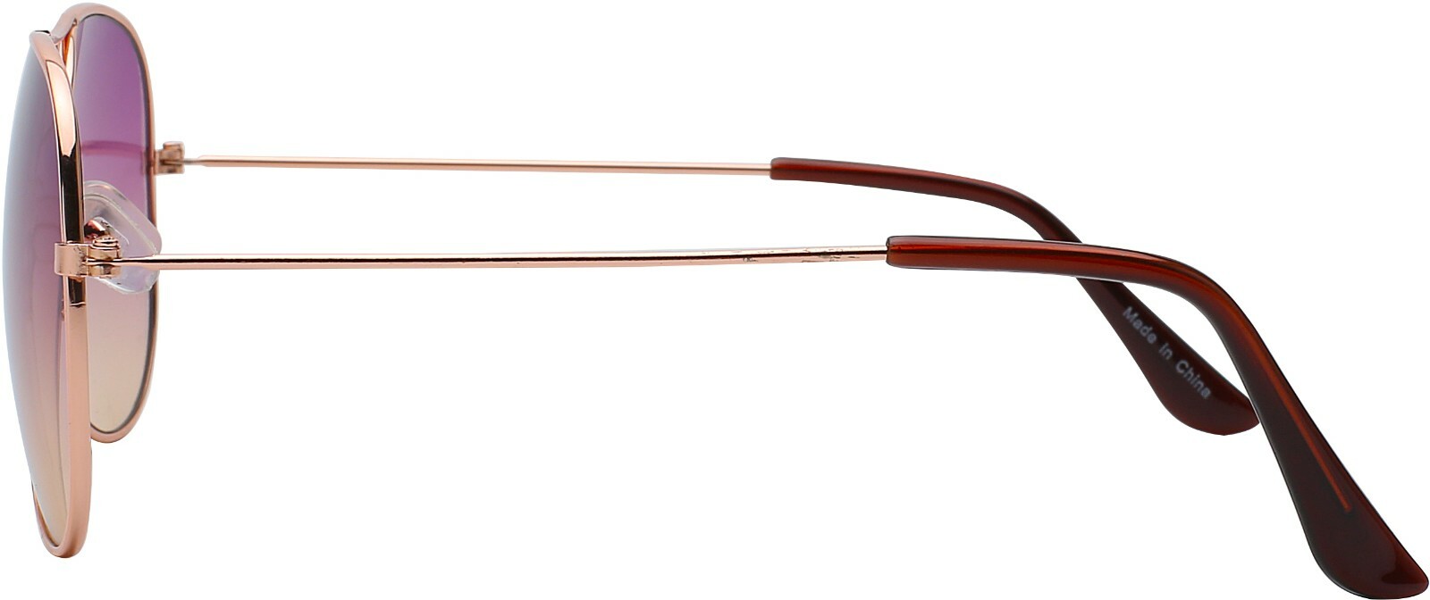 AVIATOR SUNGLASSES COLORED PURPLE-YELLOW LENS METAL GOLD FRAME SHADES 99% UVB