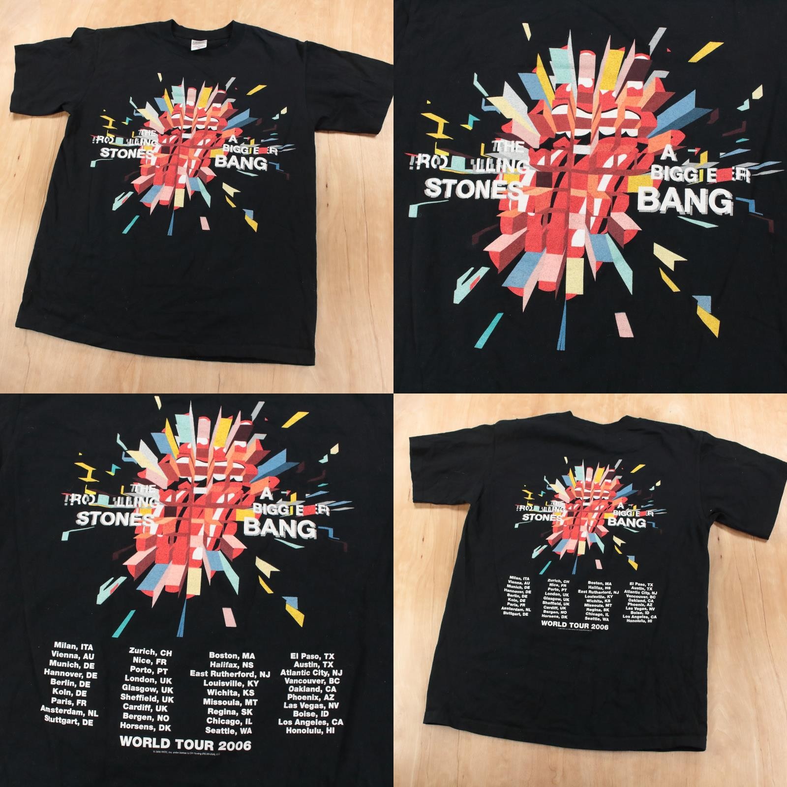 vtg y2k THE ROLLING STONES A Bigger Band 2006 Tour concert tee t-shirt MEDIUM