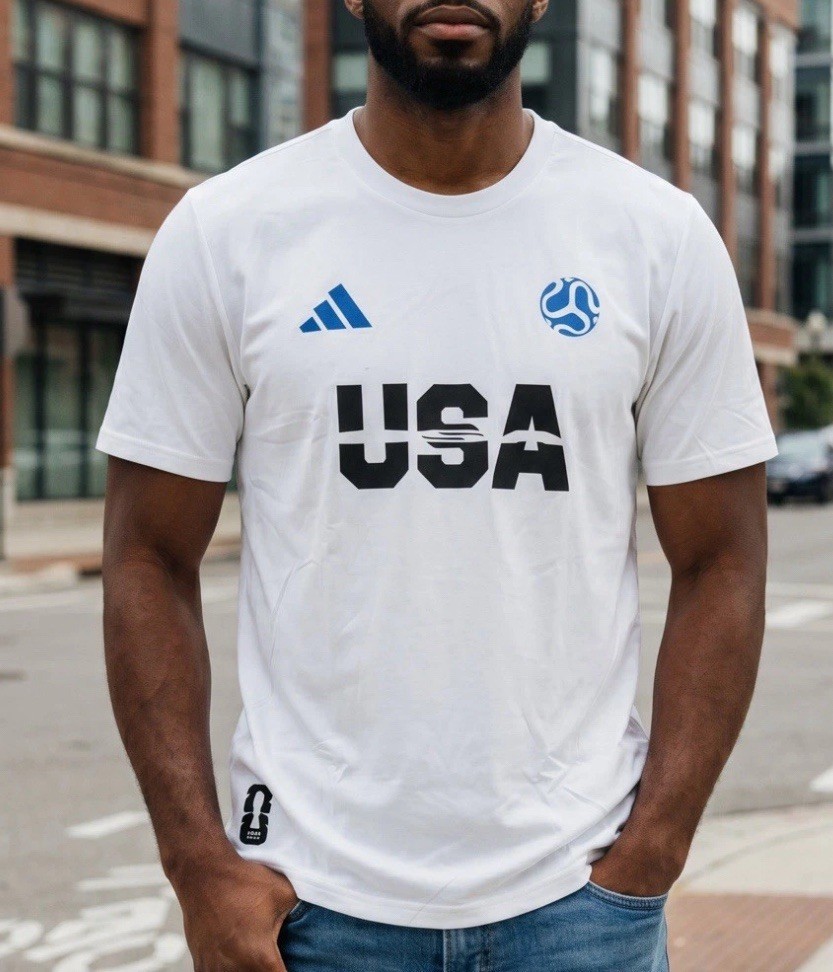 Men’s Adidas FIFA World Cup White USA T-Shirt Size Sz Small