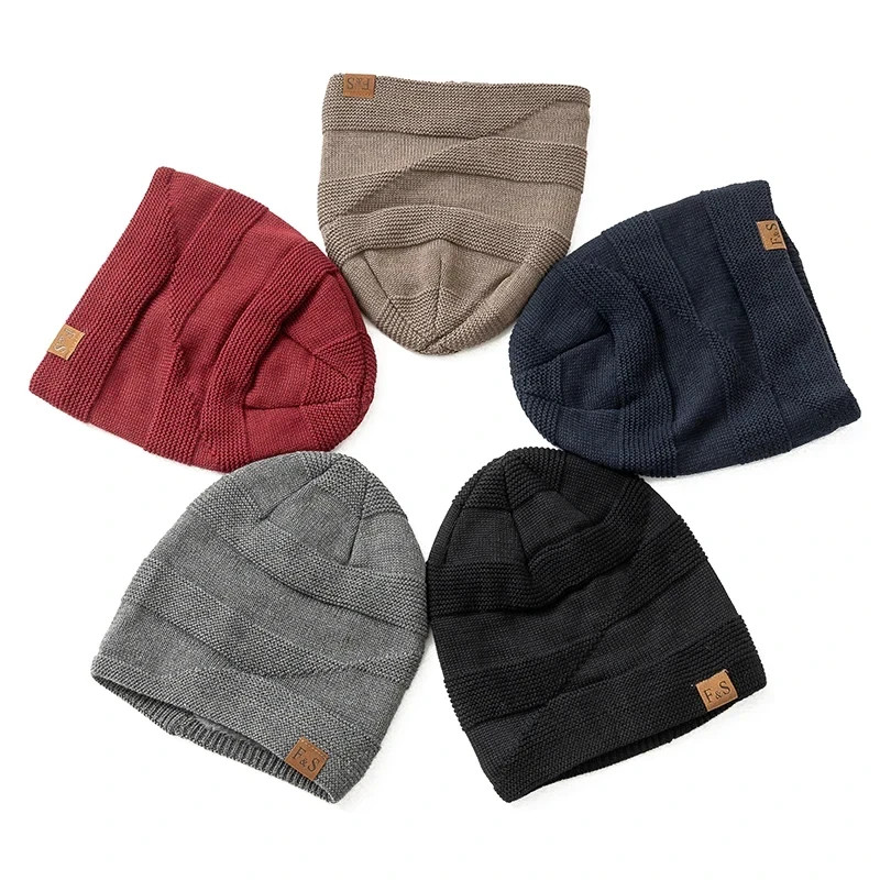 Beanie Hat Cap Plain Knit Ski Skull Cuff Winter Men Women CF Unisex Warm Slouchy