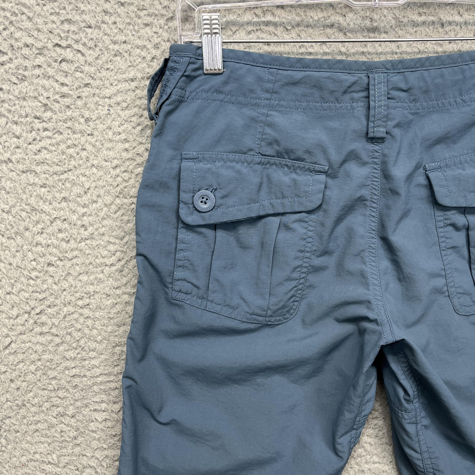 The North Face Hiking Pants Womens 4 Blue Roll-Up Convertible Quick Dry Outdoor