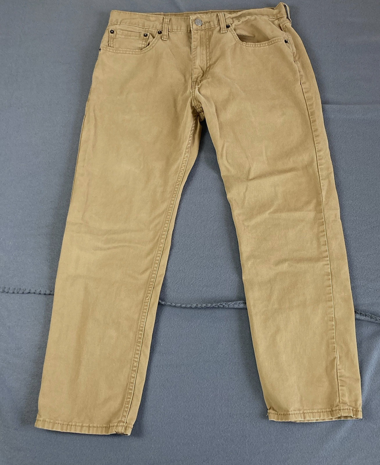 Levi’s 502 Jeans Men’s Size 33×30 (Fit 33×28) Tan Regular Taper Stretch Casual