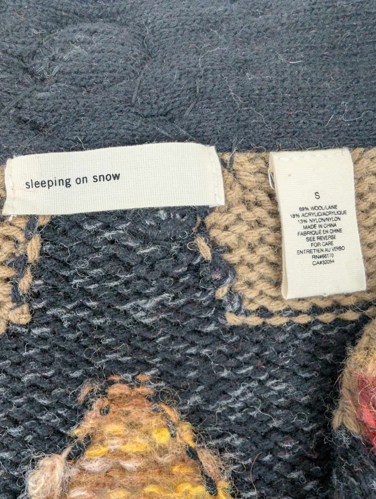 Sleeping On Snow Wool Blend Cardigan Coat S Boho Chunky Knit Anthropologie