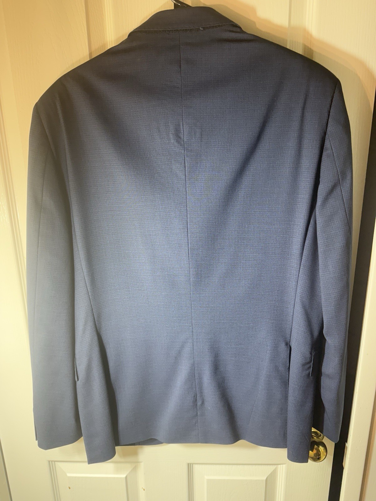 John Varvatos USA Navy Blue Textured Two-Button Sport Coat Blazer