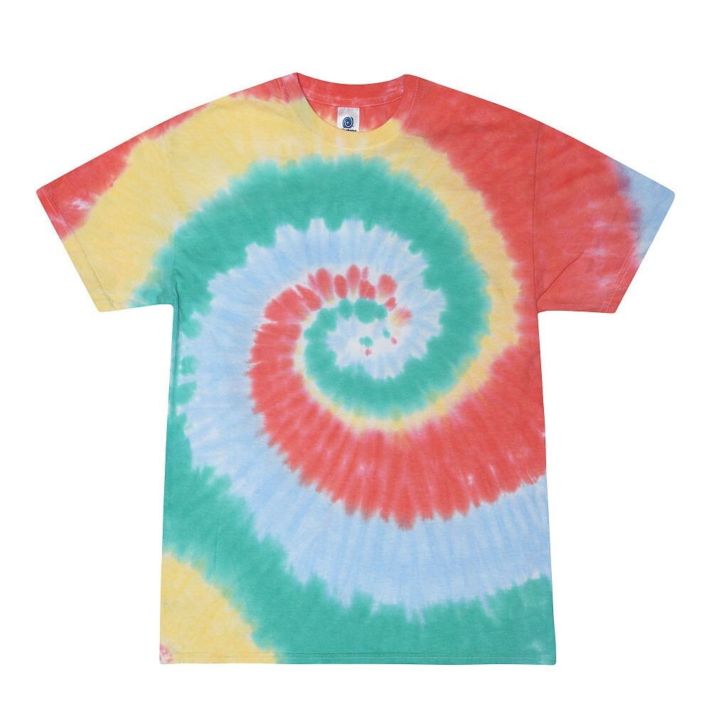Multi-Color Rainbow New Tie Dye T-Shirts, Kids and Adult S to 5XL, Cotton 100%