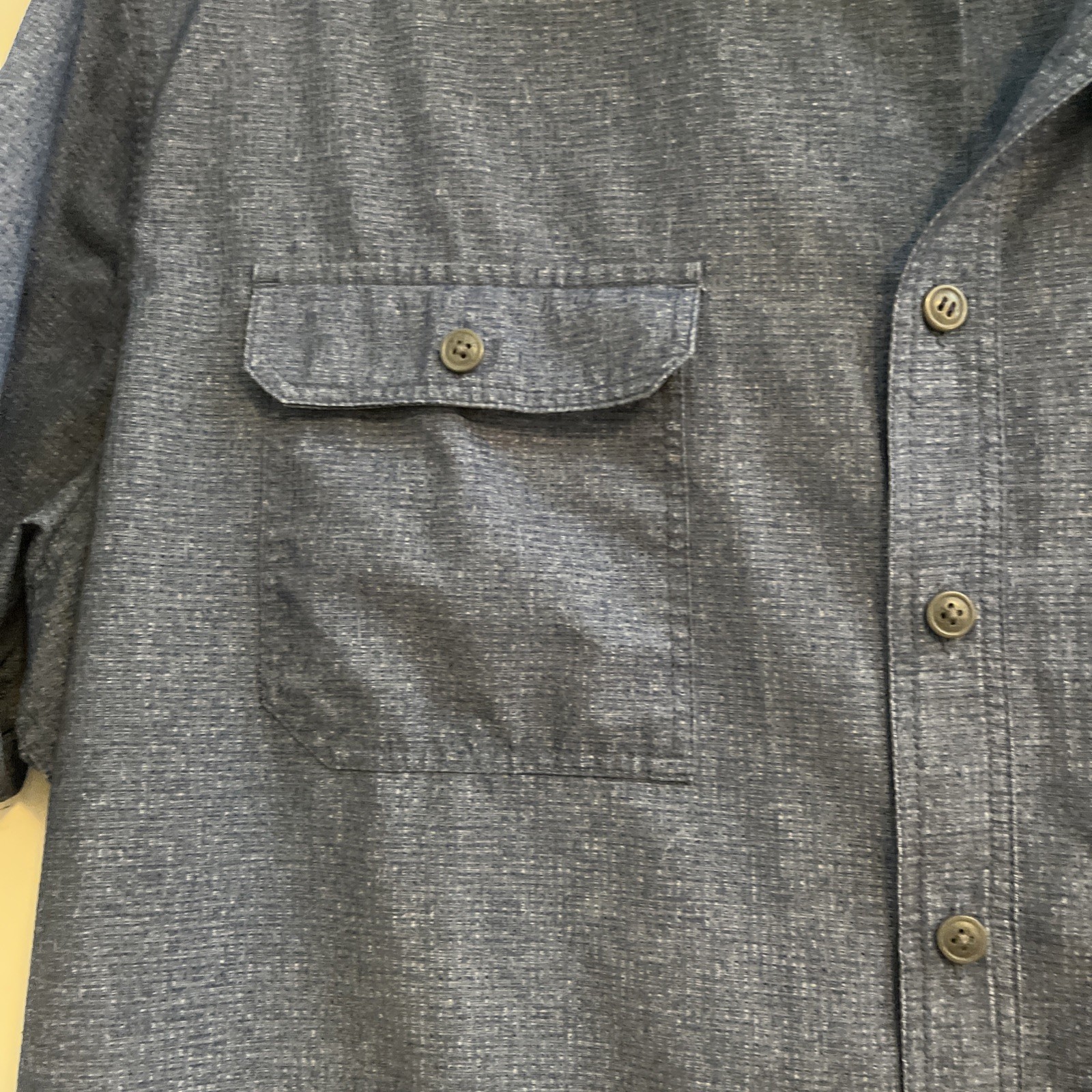 Croft & Barrow Men’s XLT Quick-Dry Short Sleeve Button Up Shirt Blue