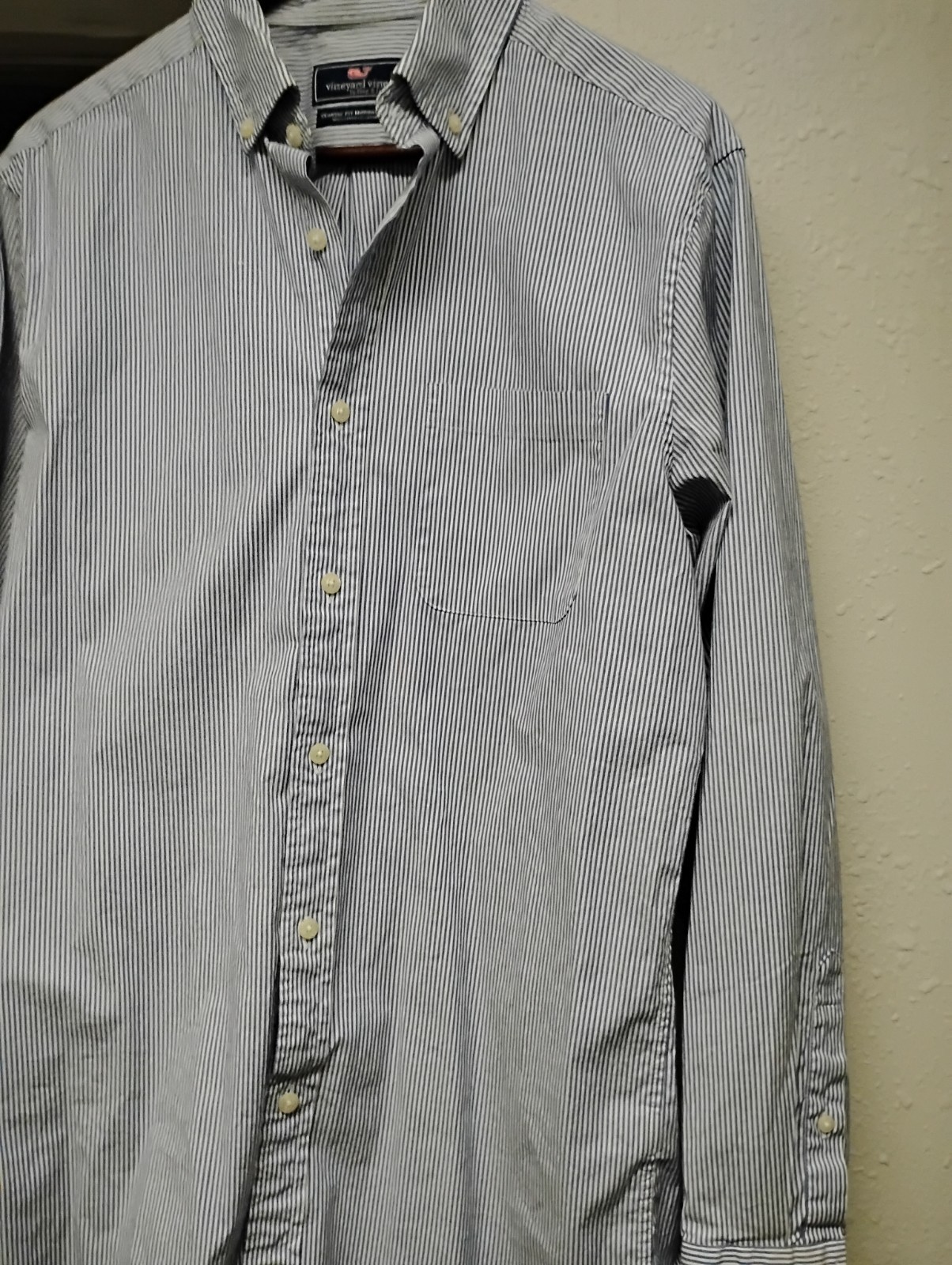 Vineyard Vines Shirt Mens M Blue White Stripes Button Down Classic Fit Murray