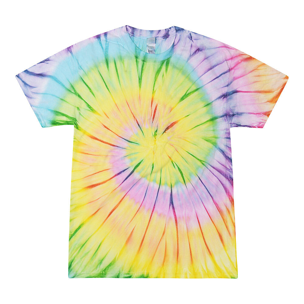 Tie Dye T-Shirts Multi-Color Adult XXX-Large 100% Cotton Colortone