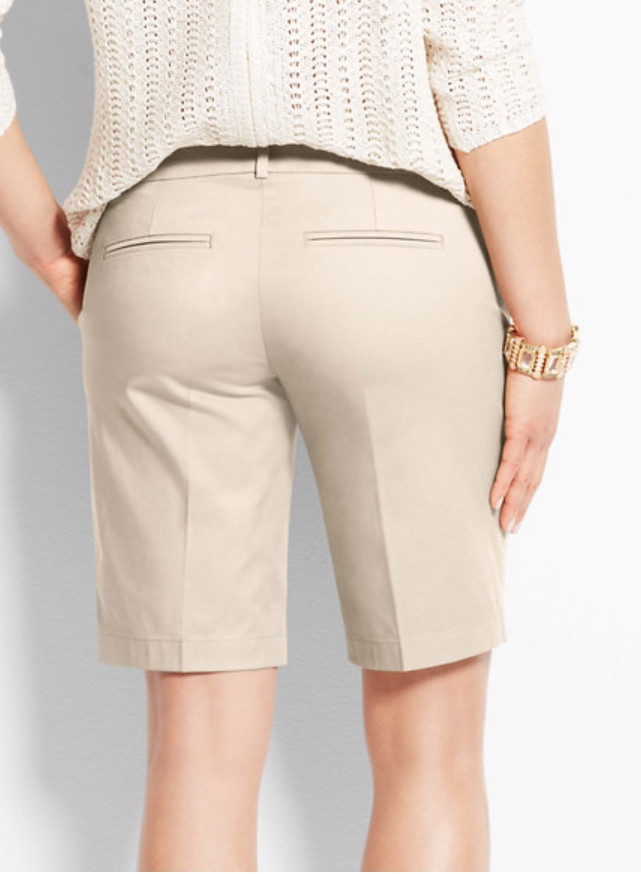 NWT Ann Taylor Beige khaki Tan Board Walk Bermuda walking women’s Shorts