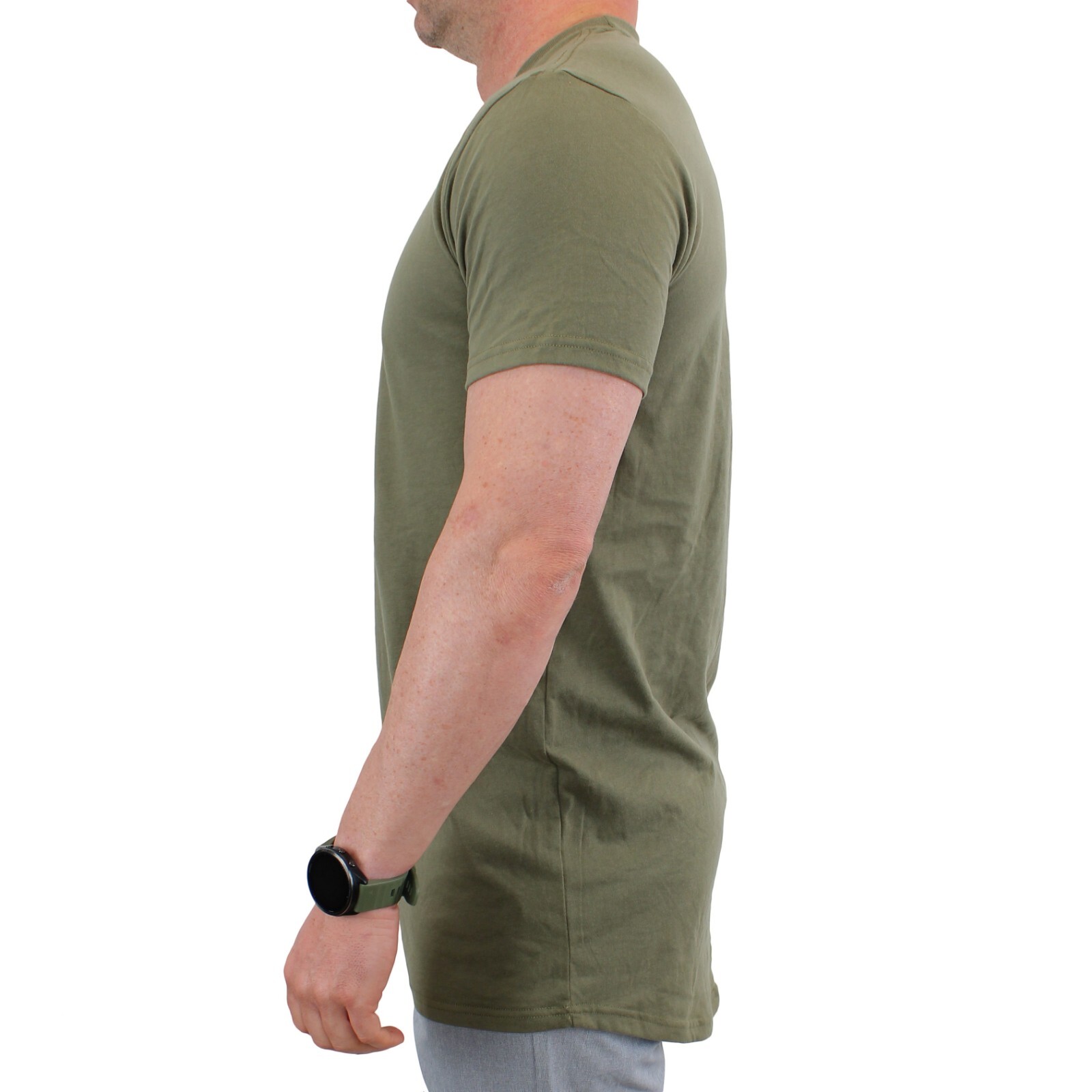 True Classic Mens Short Sleeve Shirt Longer Length Lightweight Cotton