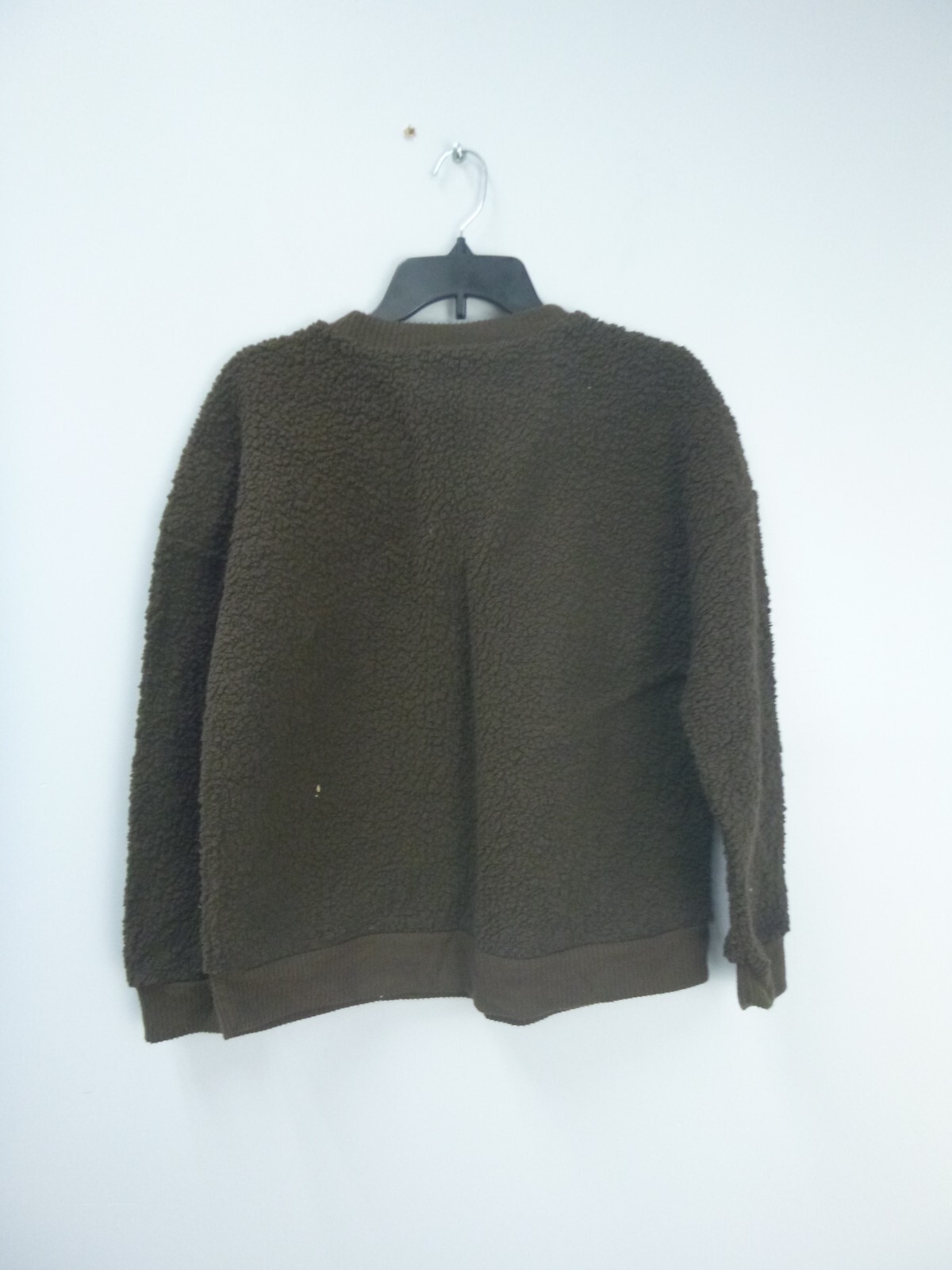 a.n.a. Dark Brown Sherpa Long Sleeve Henley Pullover Sz Extra Small