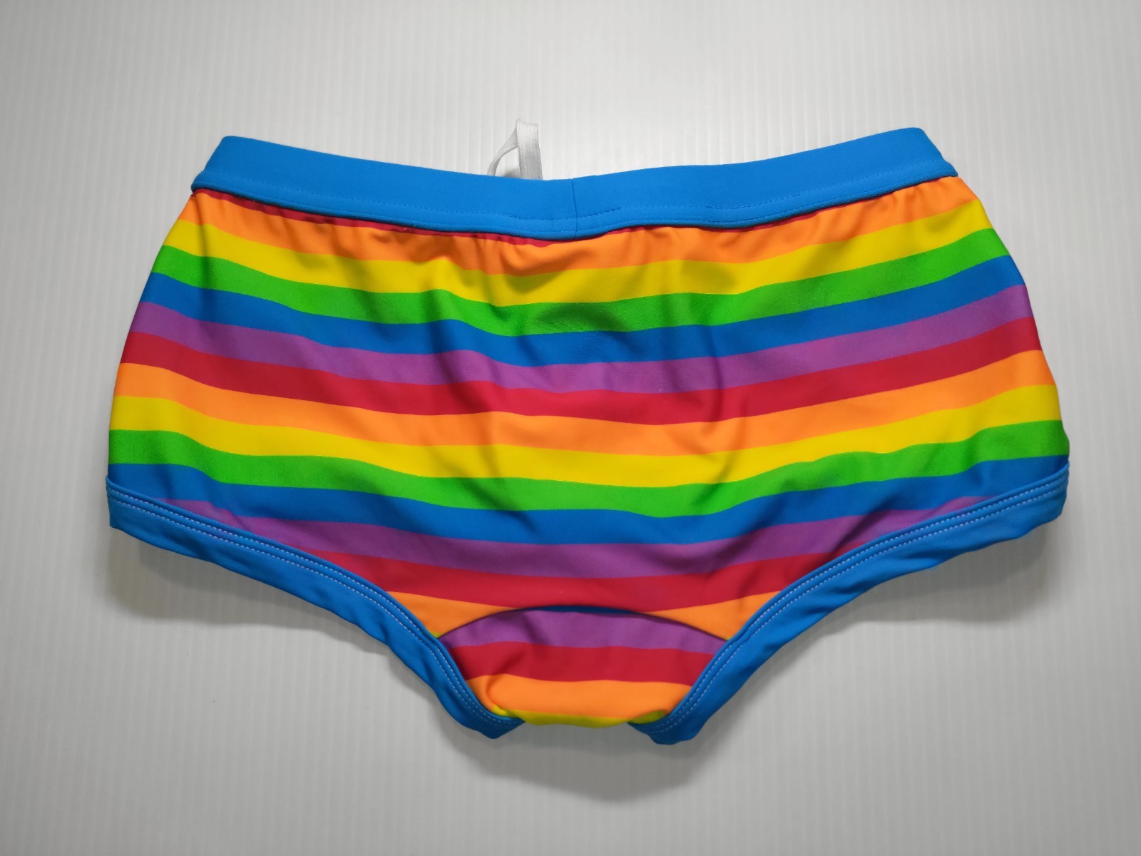 ANDREW CHRISTIAN PRIDE RAINBOW STRIPES SWIM TRUNK. XSMALL. NWOT RARE 🌈 GAY LGBT