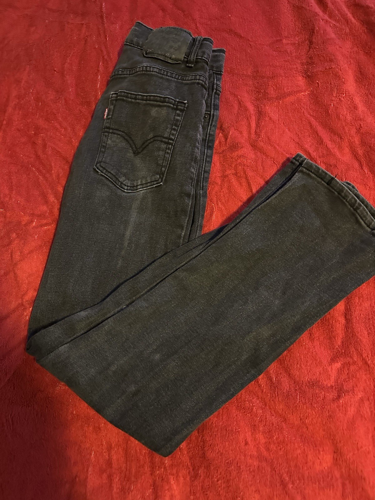 Levi’s 514 Performance Stretch Straight Black Dark Wash Denim Jeans Zip 5-Pkt