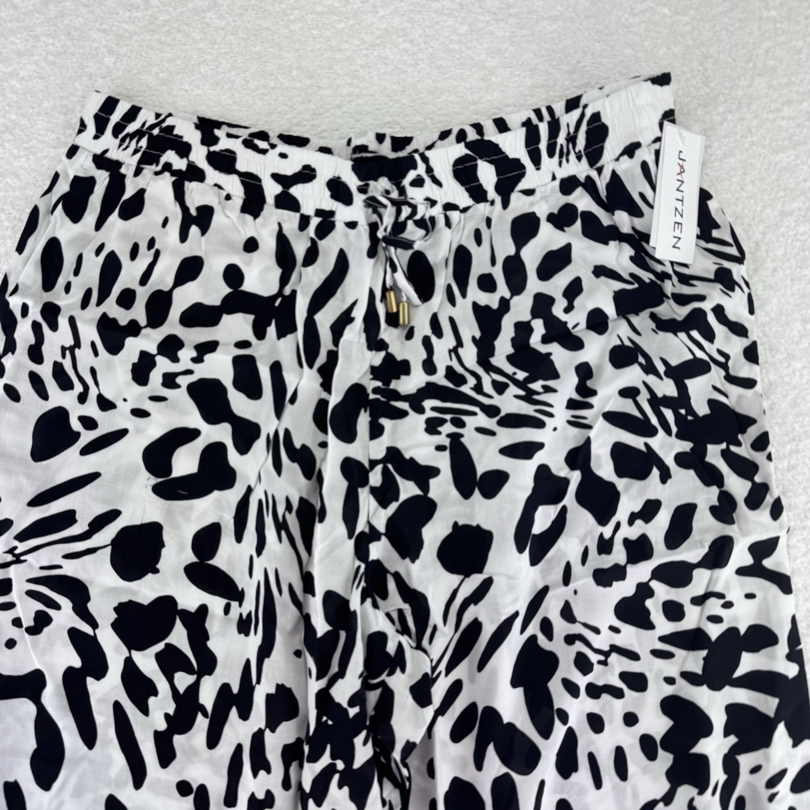Jantzen Regular Wide Leg Printed Pull On Woven Cover Up Pants Size Large Animal