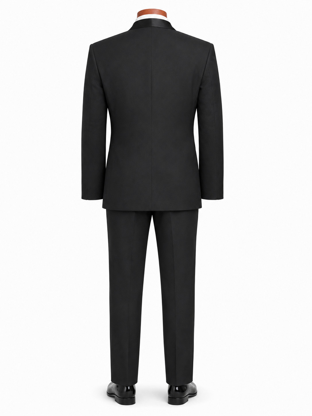 Black Shawl Lapel Tuxedo Package Wool Flat Front Complete Formal Set 42L 35W
