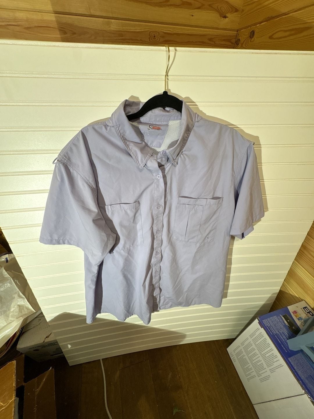 World Wide Sportsman Short Sleeve Vented Fishing Shirt – Purple
