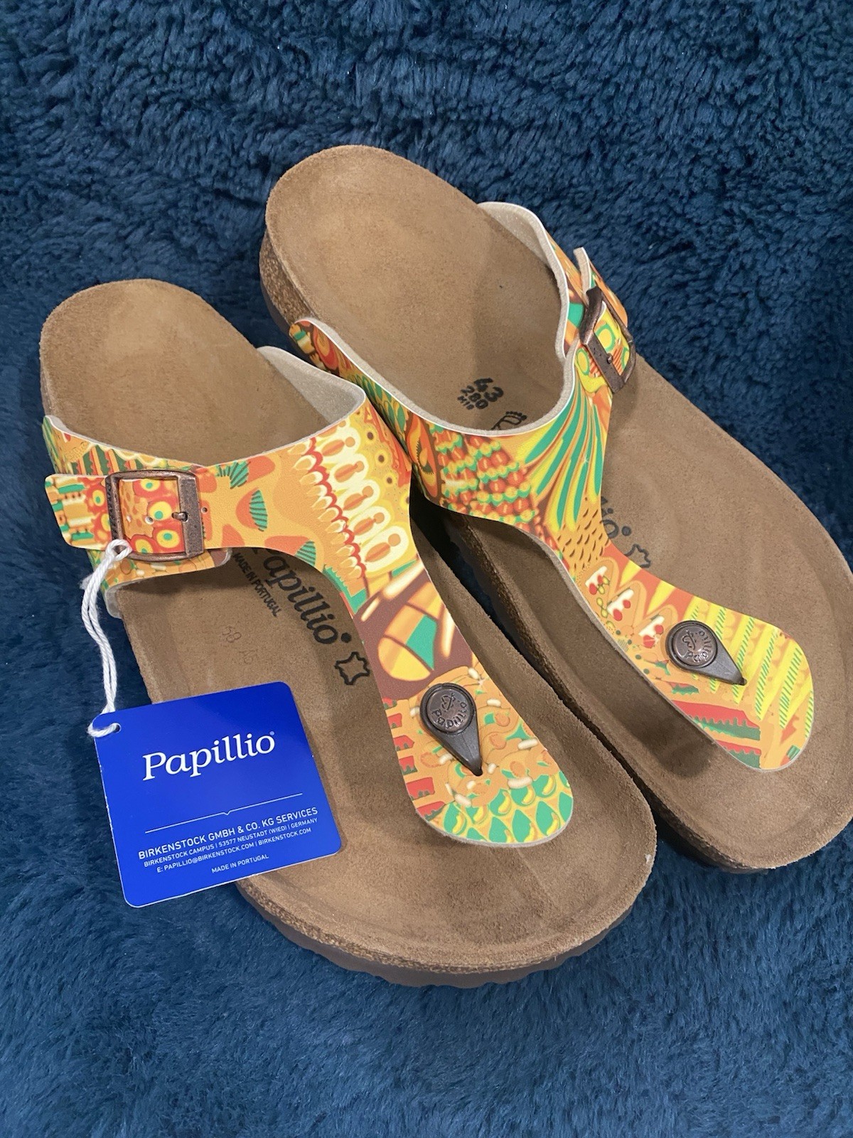 Papillio by Birkenstock Gizeh African Gold Thong Sandals – NIB -EU 43 – W12-M10