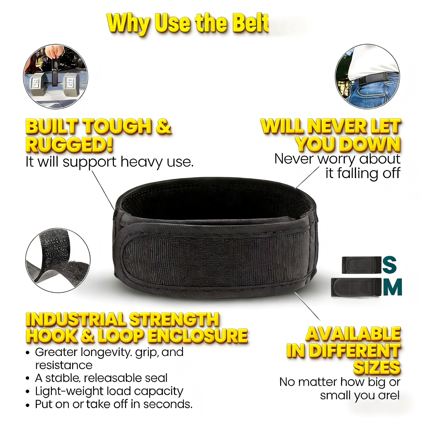 2PCS No Buckle Elastic Belt for Men Invisible Adjustable Stretch Waist Belt