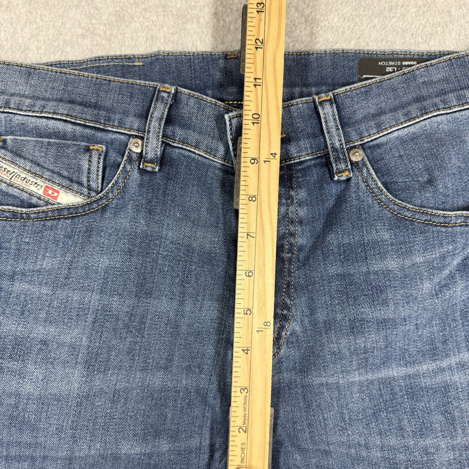 Diesel D-Fining Jeans Men 29×30 Blue Regular Tapered Stretch Medium Wash 09A80
