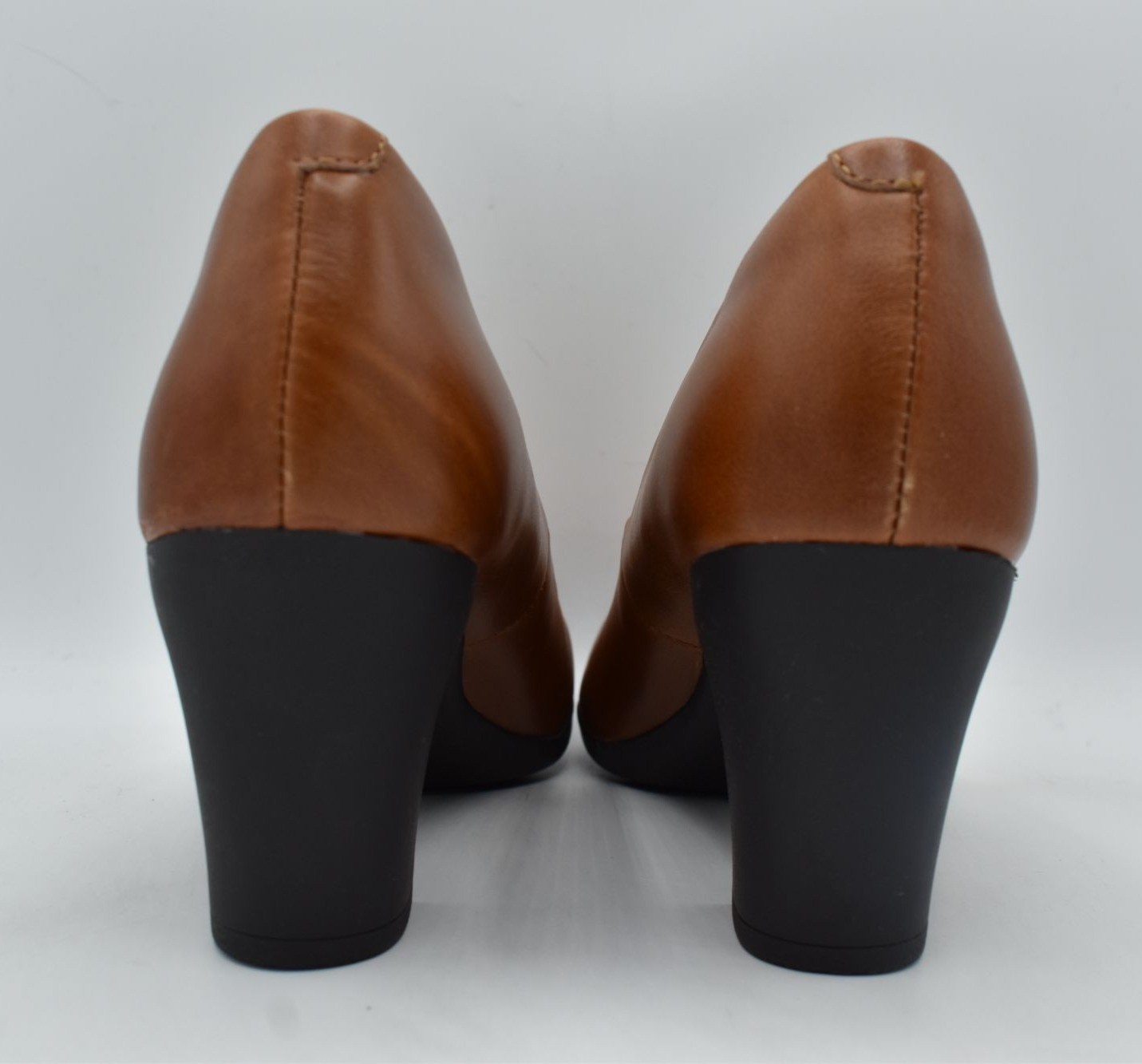 Sofft Womens Size 11 Nasia Cork Brown Tan Slip On Heeled Pumps Shoes