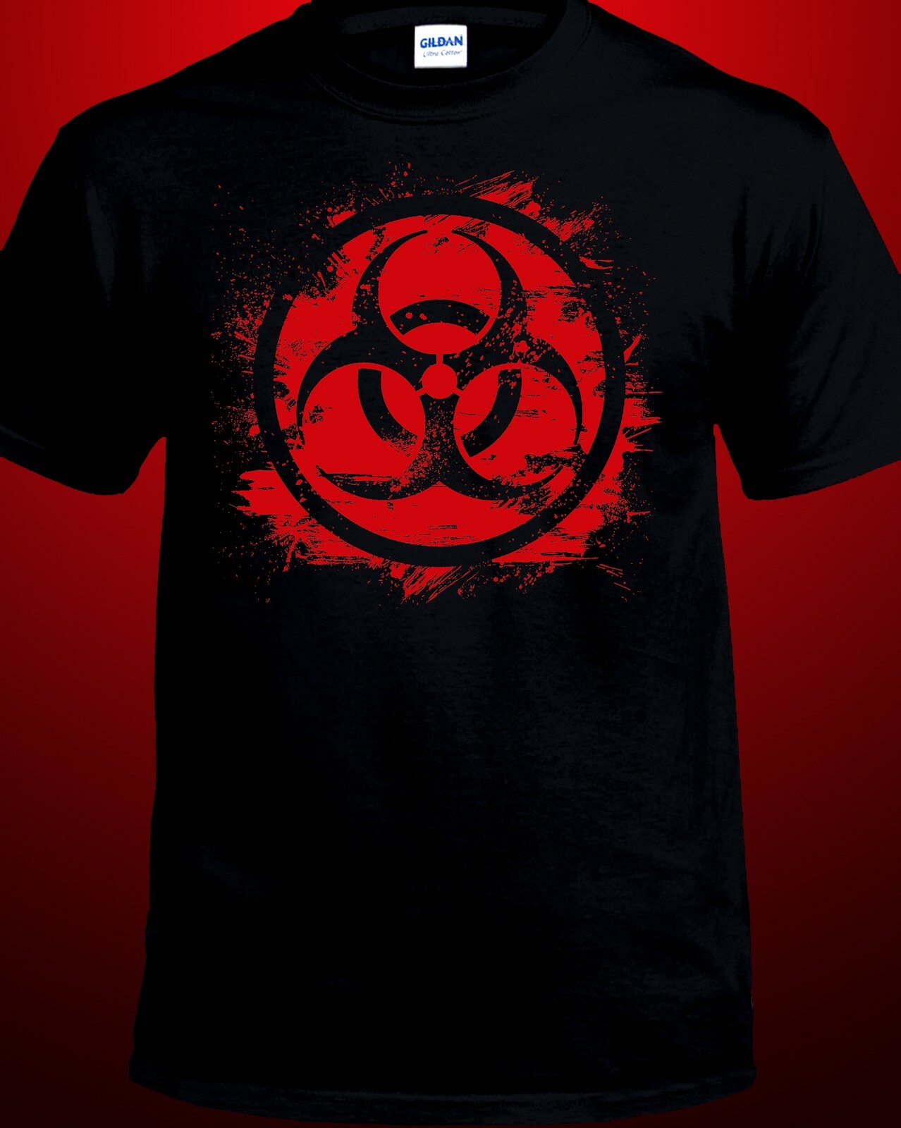 Biohazard Distressed Design T-shirt
