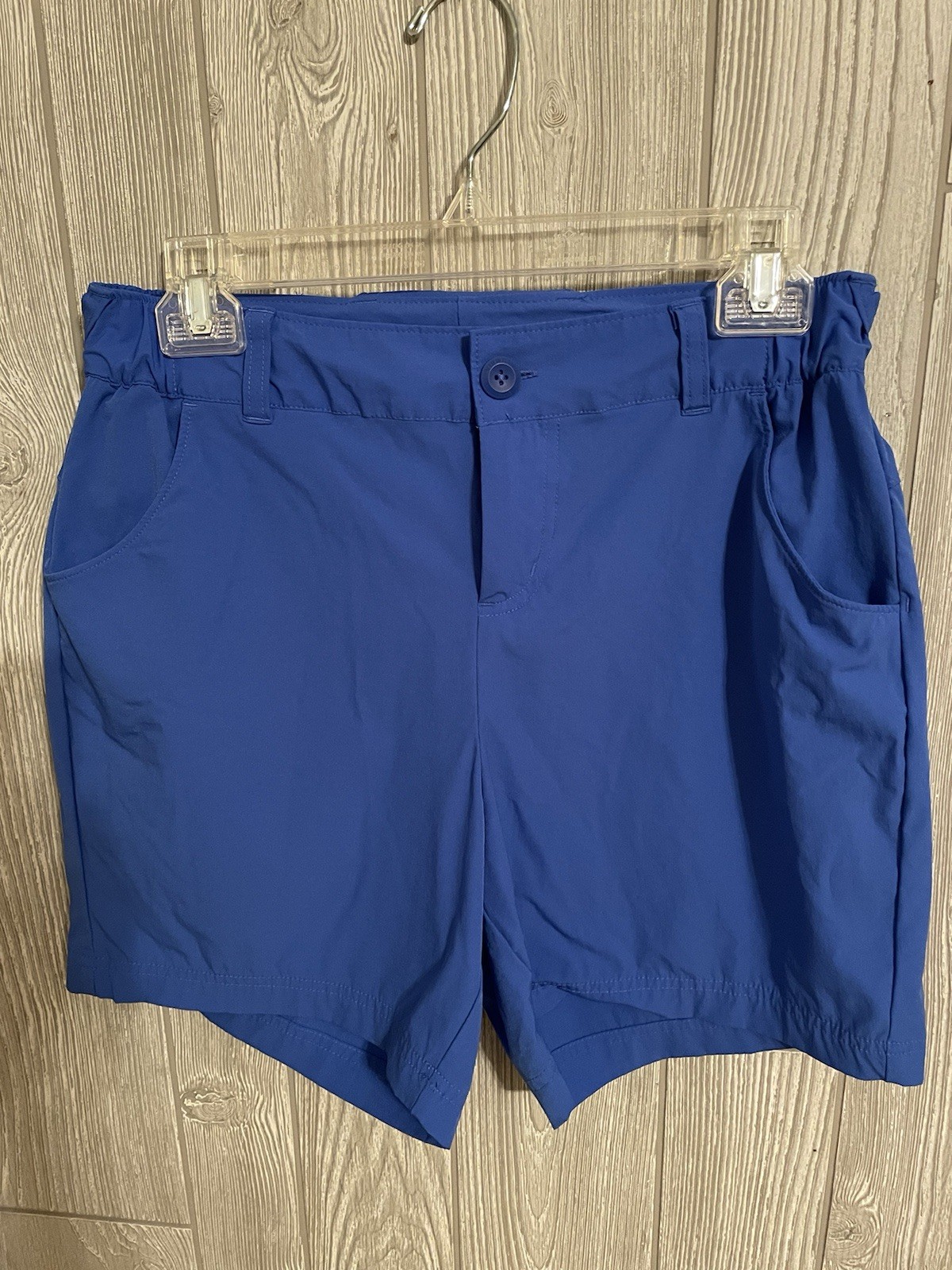Columbia PFG Shorts Women’s Sz 6 Blue Nylon Stretch Camp Hiking 5.5” Inseam NEW