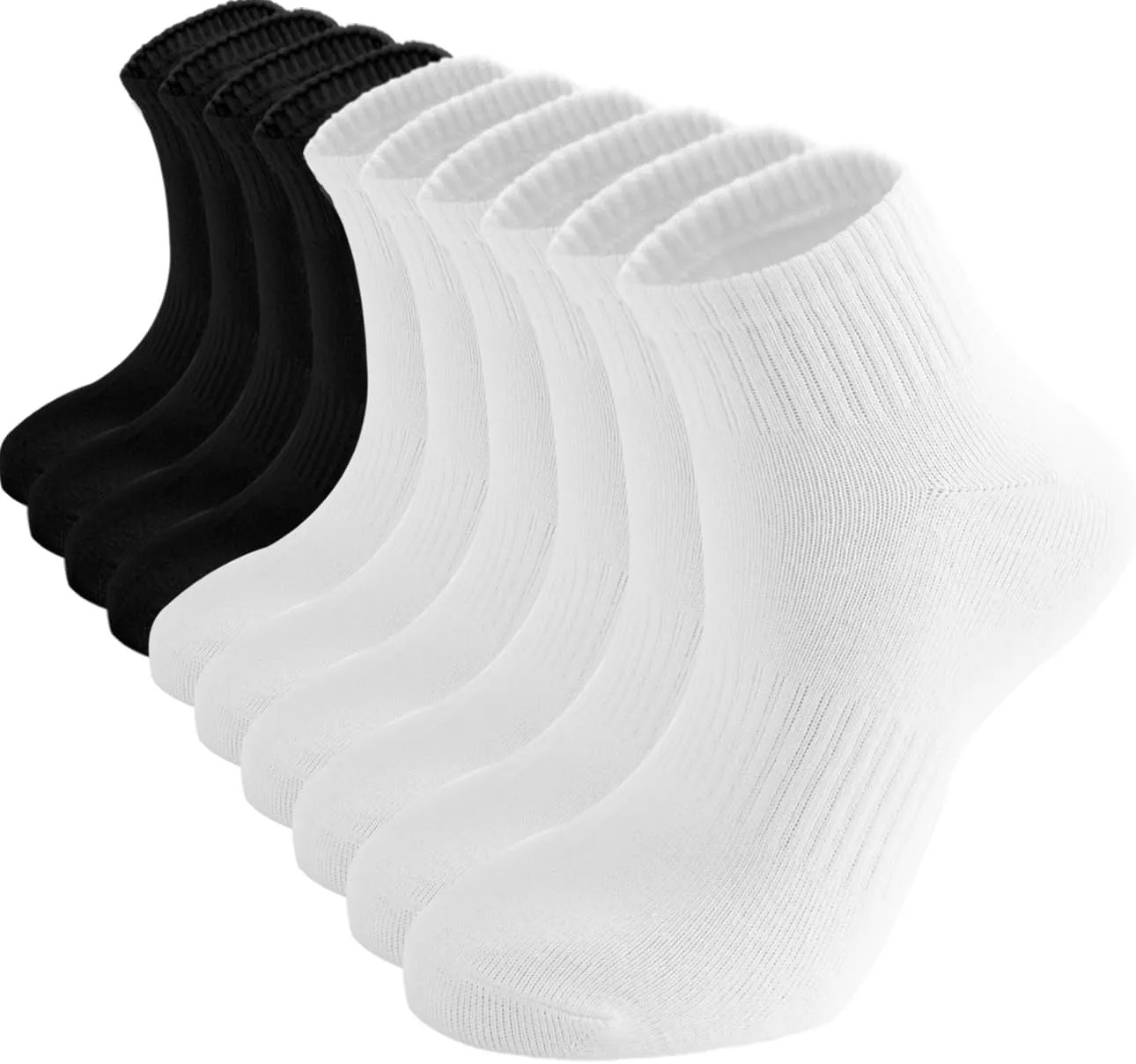 ACCFOD Womens Thin Cotton Ankle Socks Athletic Gym Mini Crew Socks 5 Pairs