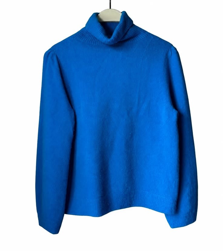 Royal Blue Turtleneck Sweater Womens (south korean brand/market product)