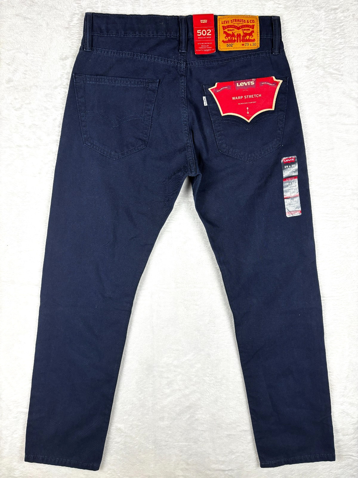 NWT Levis 502 Pants Mens 29×30 Blue Regular Taper Warp Stretch Twill Chino