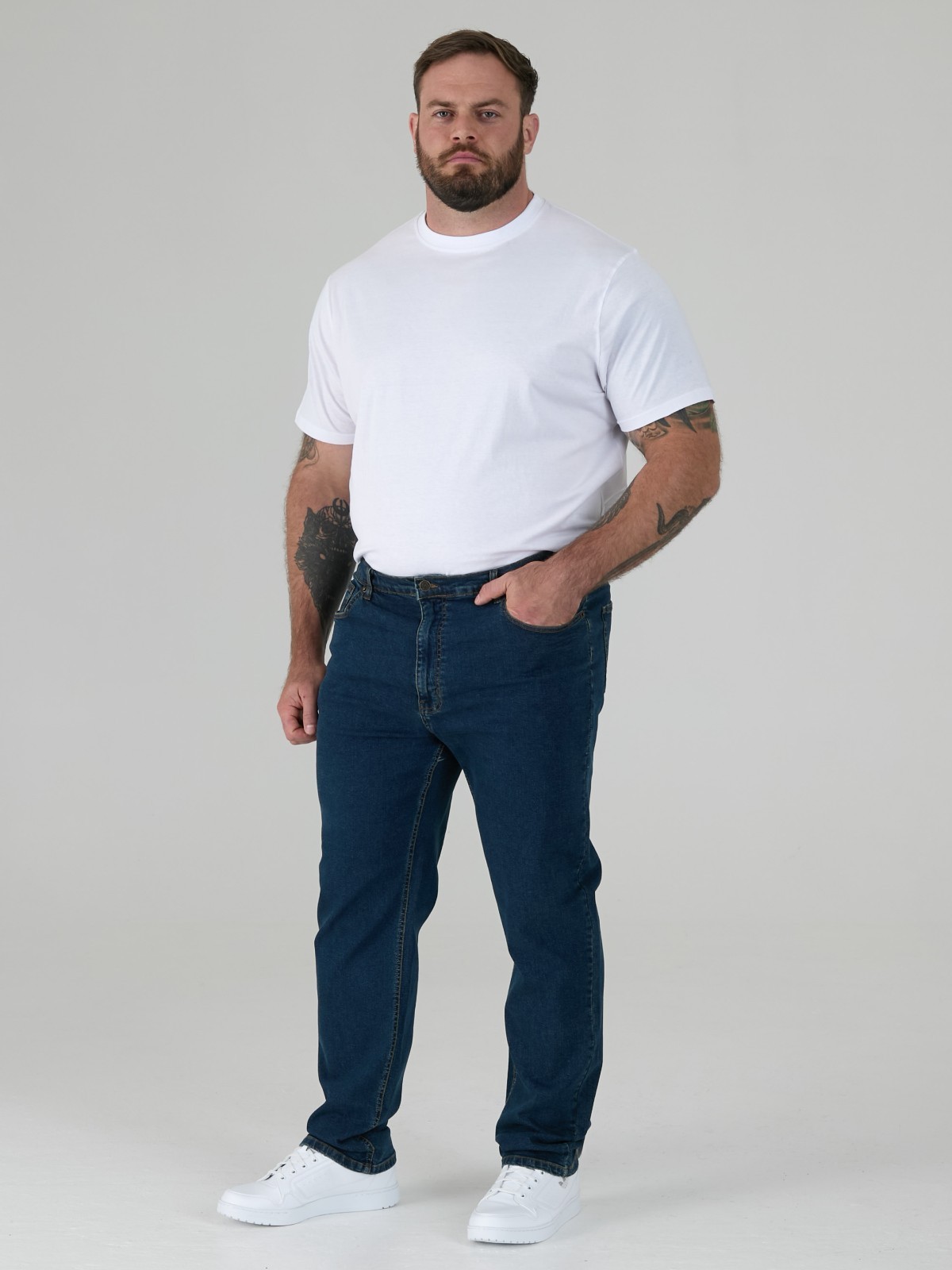 Rockford Mens Blue Stretch Jeans Comfort Fit Carlos 28″ 30″ 32″ 34″-40″ (RJ410)
