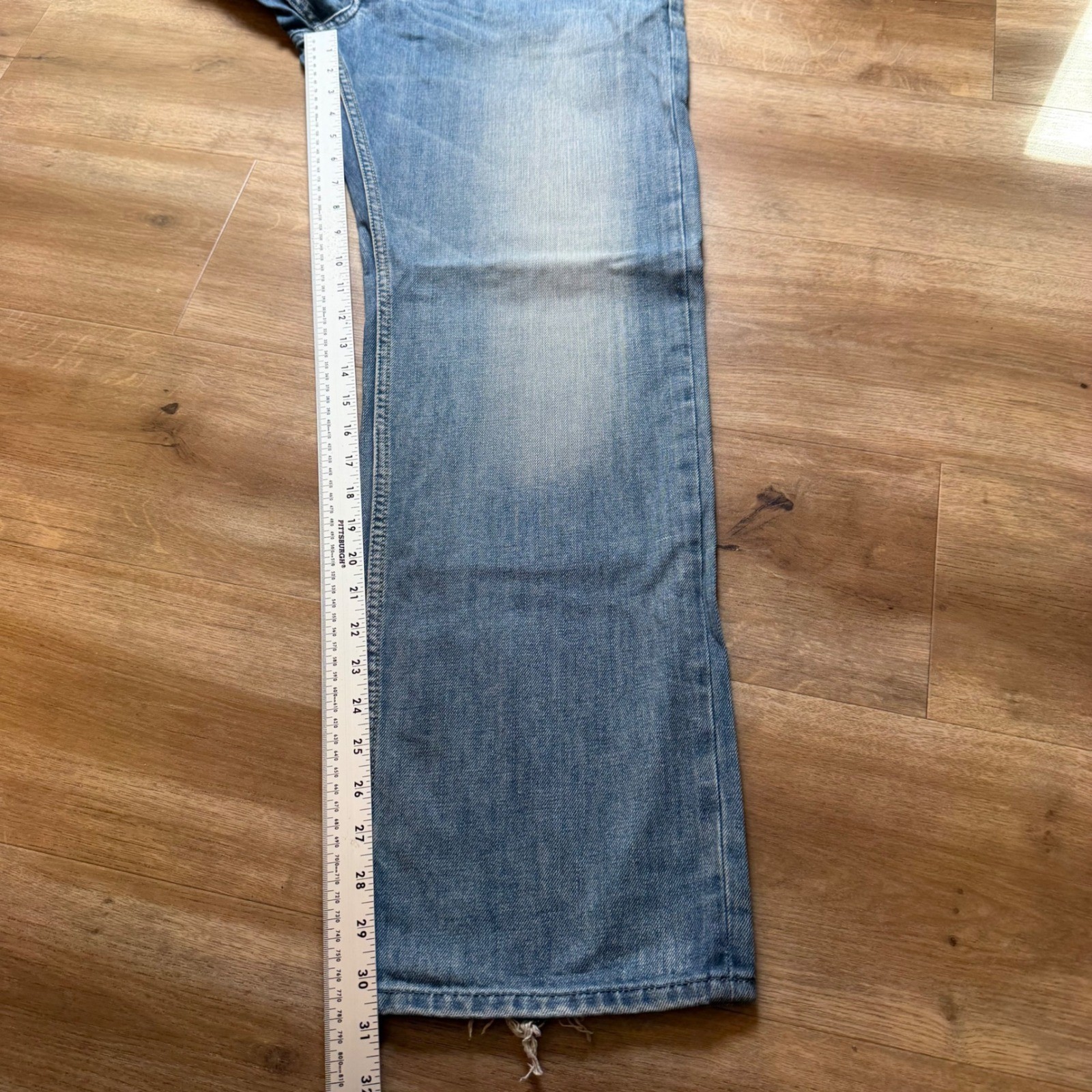 Diesel Larkee Jeans Mens 36×30 Blue Regular Straight Leg Wash 008AT Button Fly