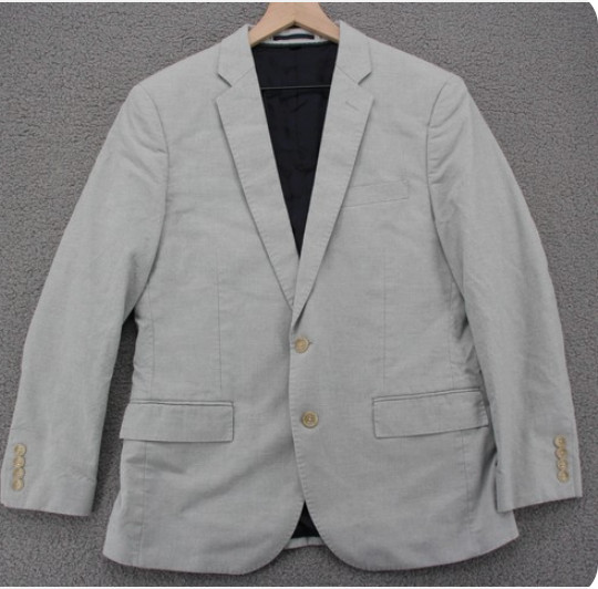 J Crew Ludlow Blazer Jacket 40 Short 40s Grey Tessuti Carpini Italy Cotton Sport
