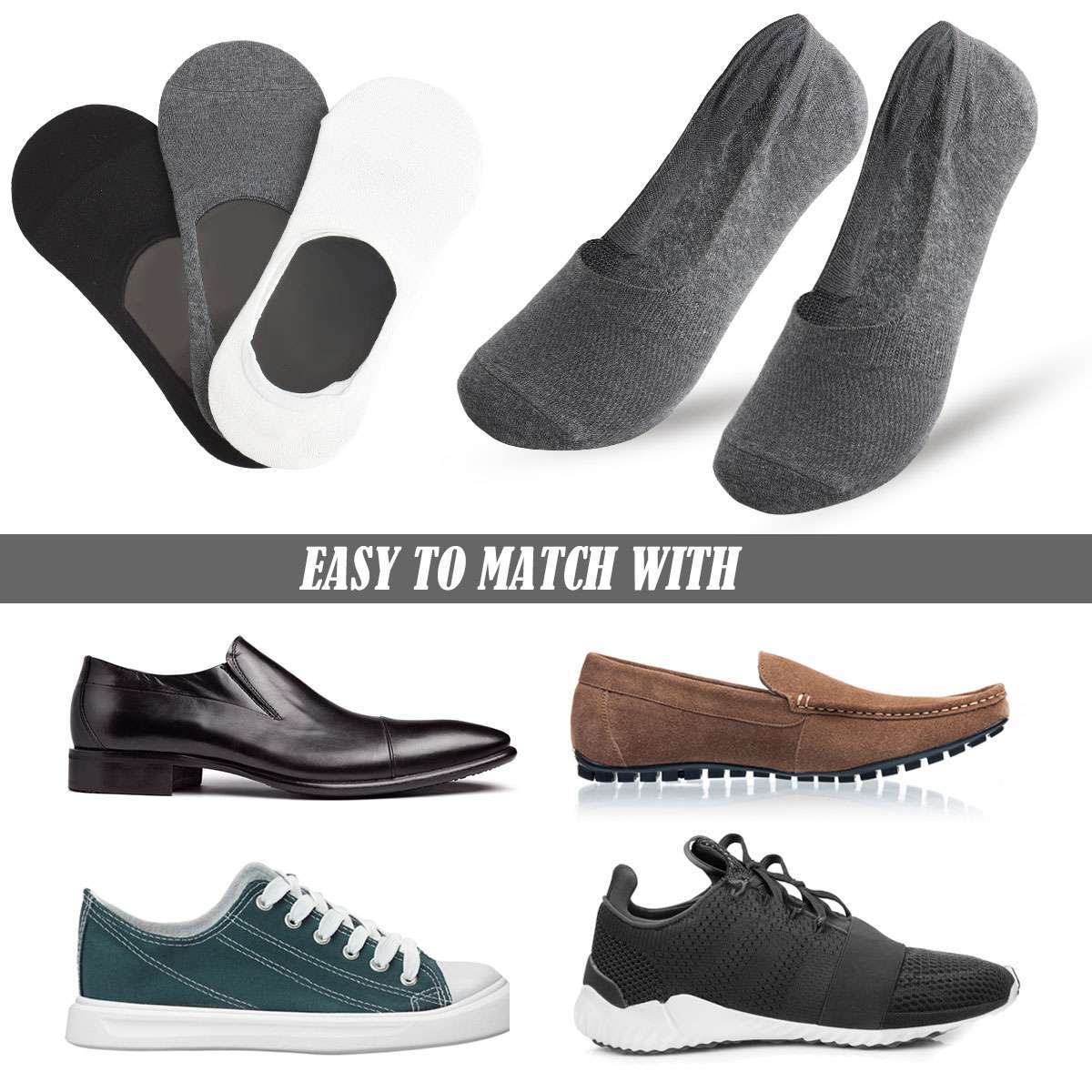 1-6 Pairs No Show Socks Women Men Running Low Cut Breathable Cotton Boat Sock US