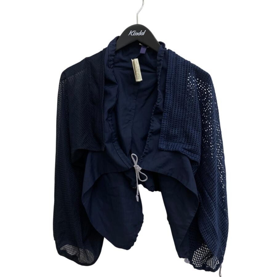 COMME des GARCONS AD2007 Navy Cardigan Women SS Polyester Authentic