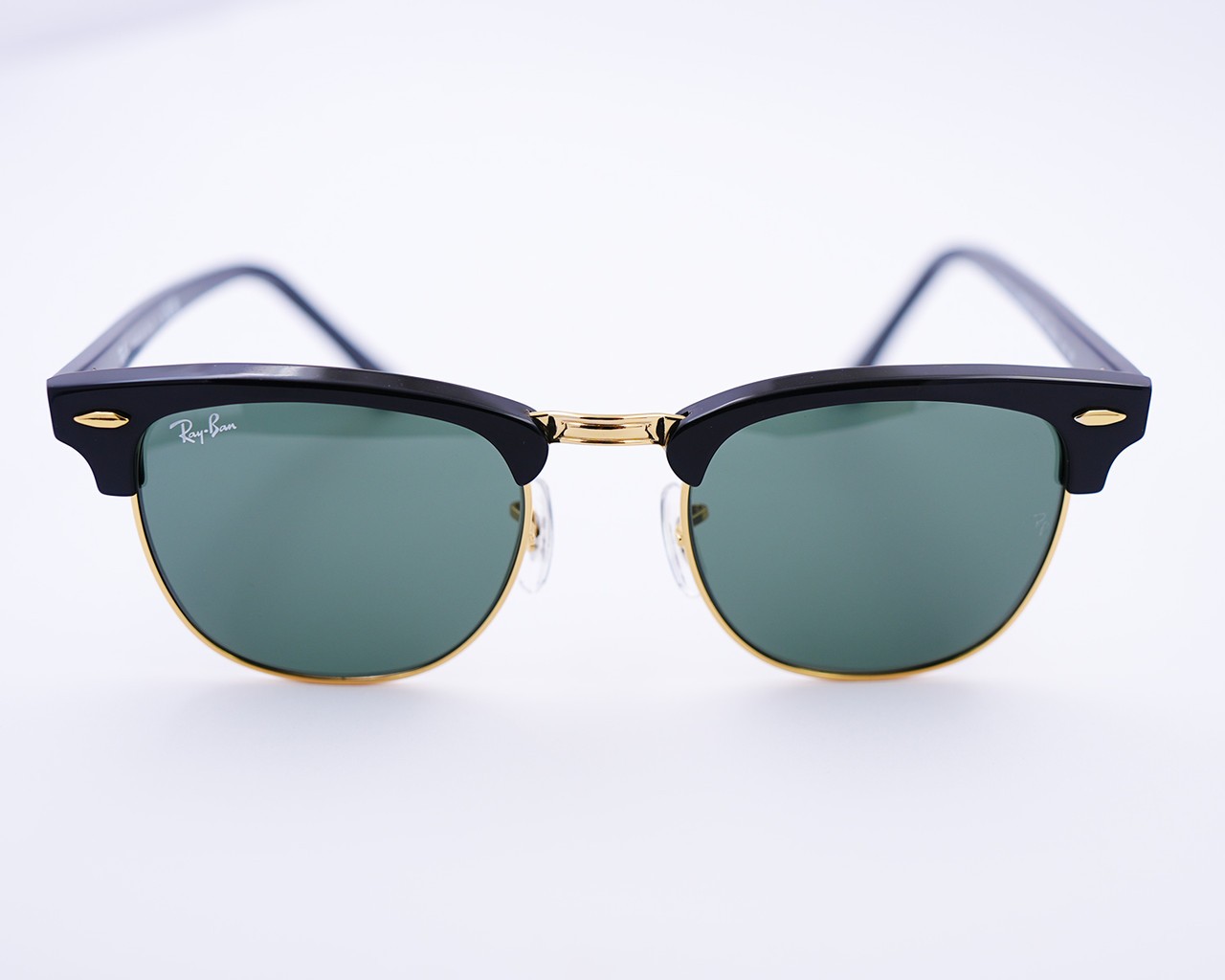 Ray-Ban Sunglasses RB3016 Clubmaster Classic Polished Black Green Unisex 49mm