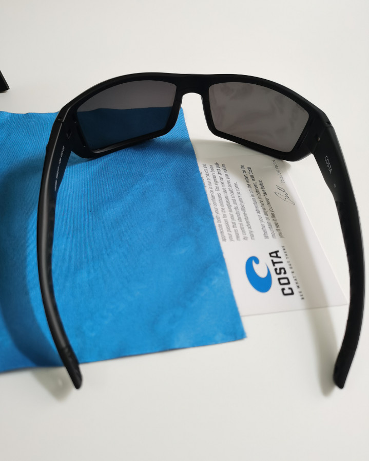 Costa Del Mar Men’s Diego Matte Black /Gray Mirror Polarized Sunglasses 580p