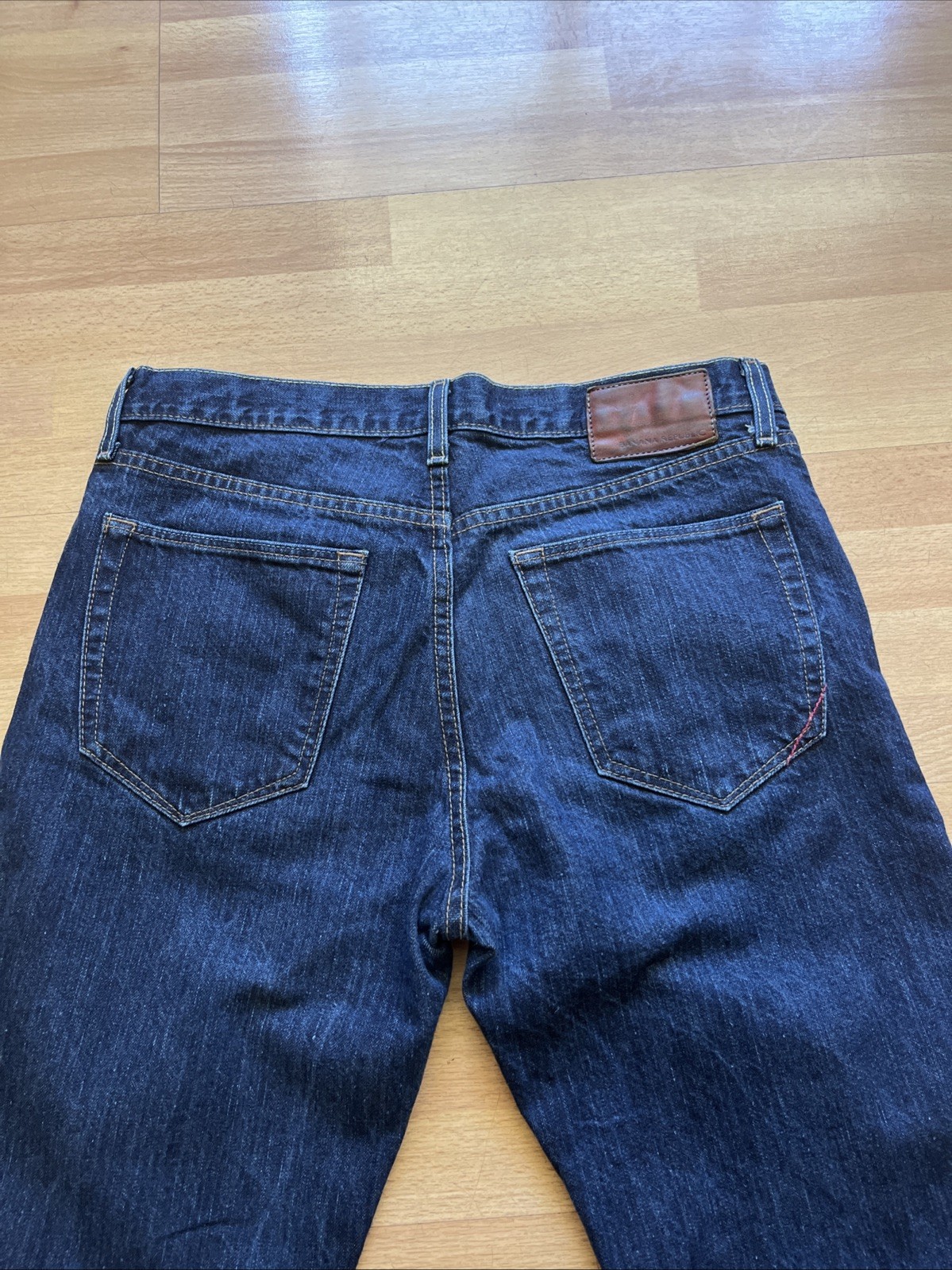 Banana Republic 90s Straight Fit Jean Mens 31×32* Blue Dark Washwell Hemp Indigo