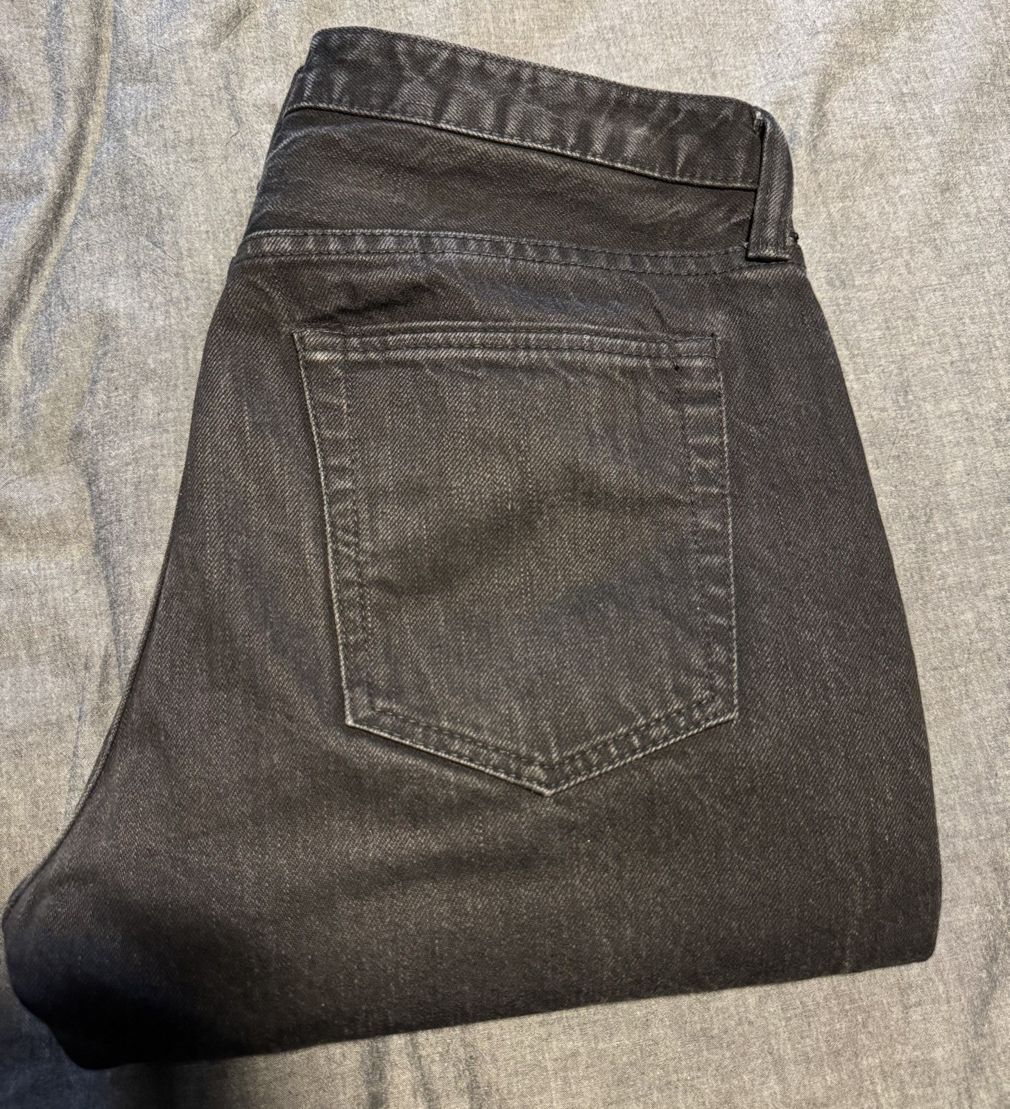 THE FLAT HEAD FN-PA-DB001 12.5oz Black Selvedge Denim (33″x29″)