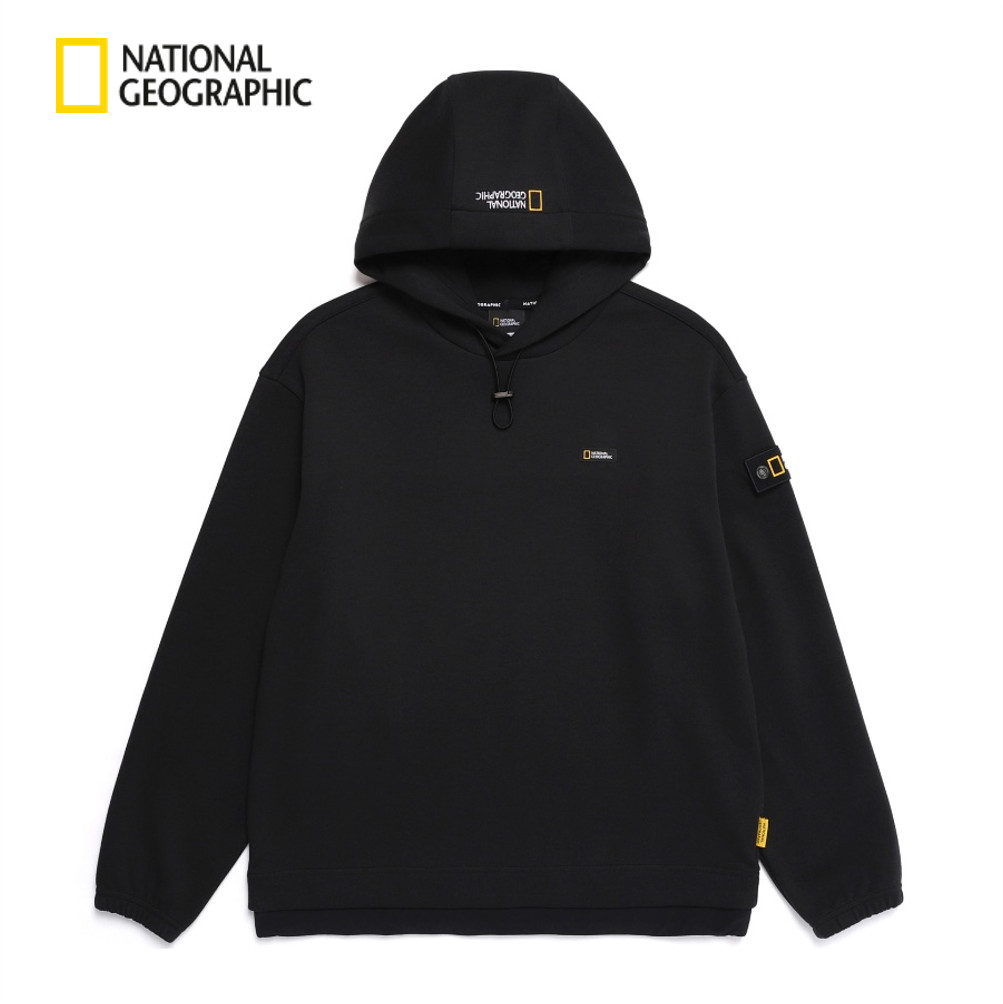 National Geographic Hybrid Semi-Offset Hoodie CARBON BLACK ASIAN FIT