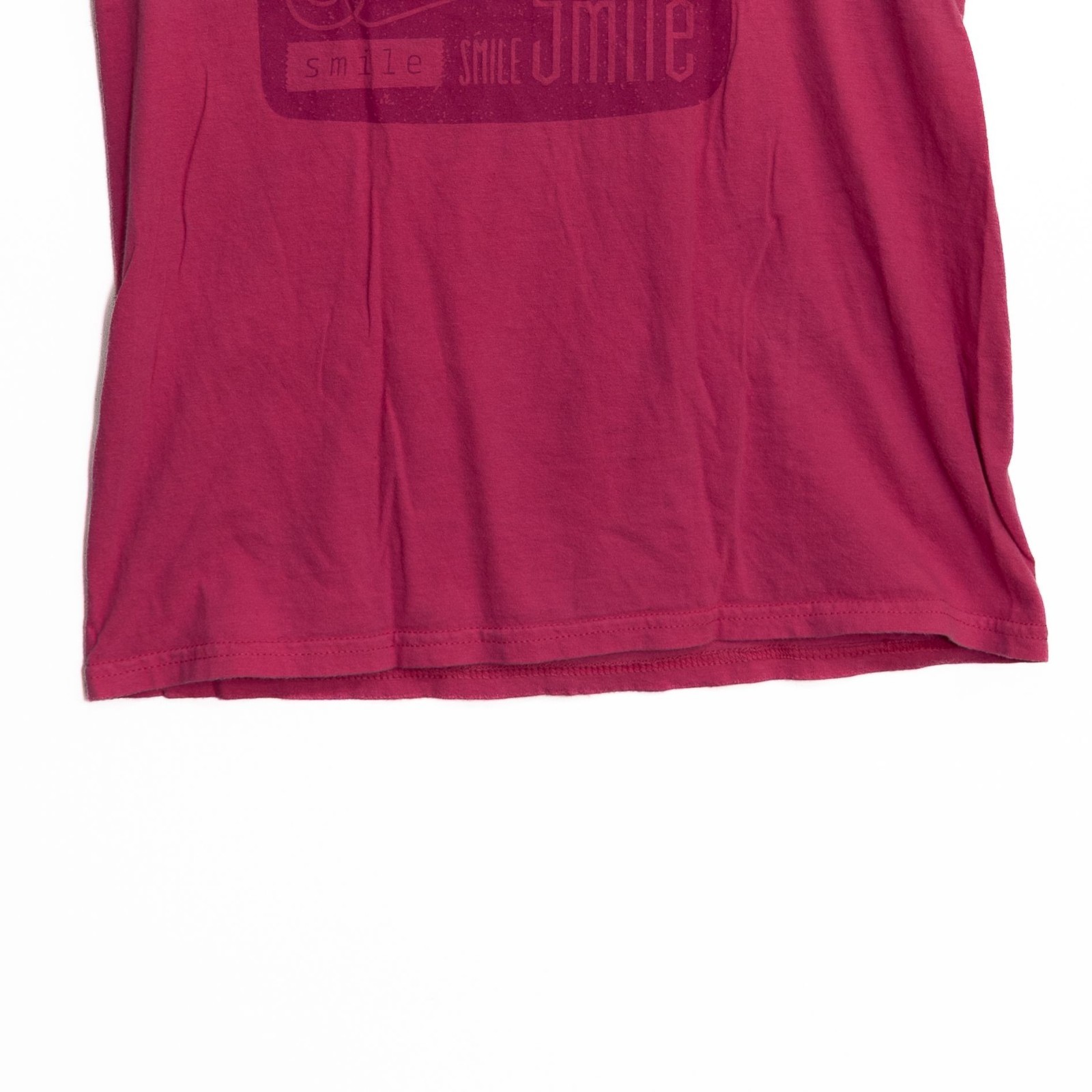 Anvil Pink Smile Generation Graphic Tee Size S Womens Short Sleeve Cotton