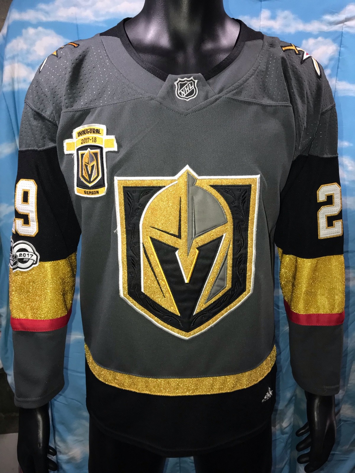 Las Vegas Golden Knights Jersey 46 Gray Marc Andre Fleury 29 NHL 2017-2018 J1 75