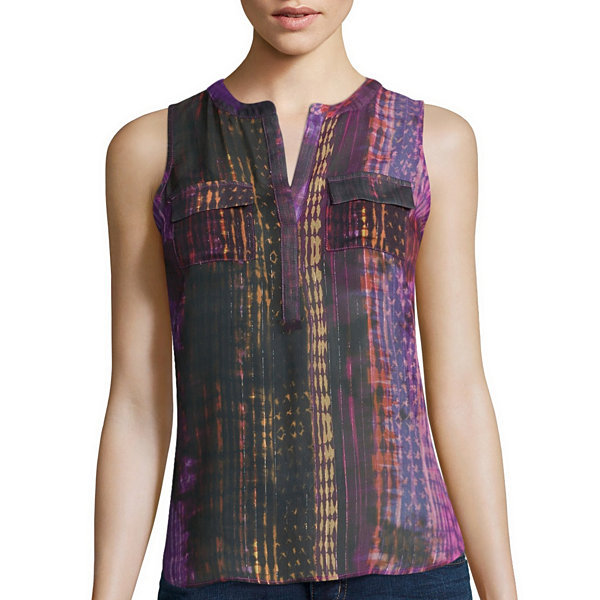a.n.a 2-Pocket Henley Popover Tank Top Size PS, PM, PL, PXL New Sierra Purple