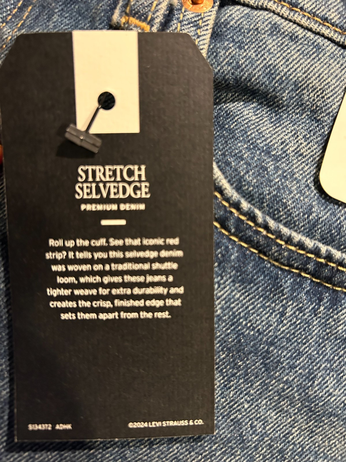 Levi’s Premium 502 Regular Taper Fit Selvedge Jeans WStretch Sizes NWT 1654