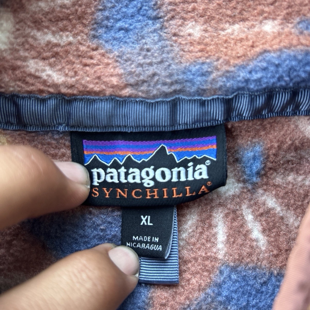 Patagonia Synchilla Snap on Fleece Pullover Canyon Block all over print