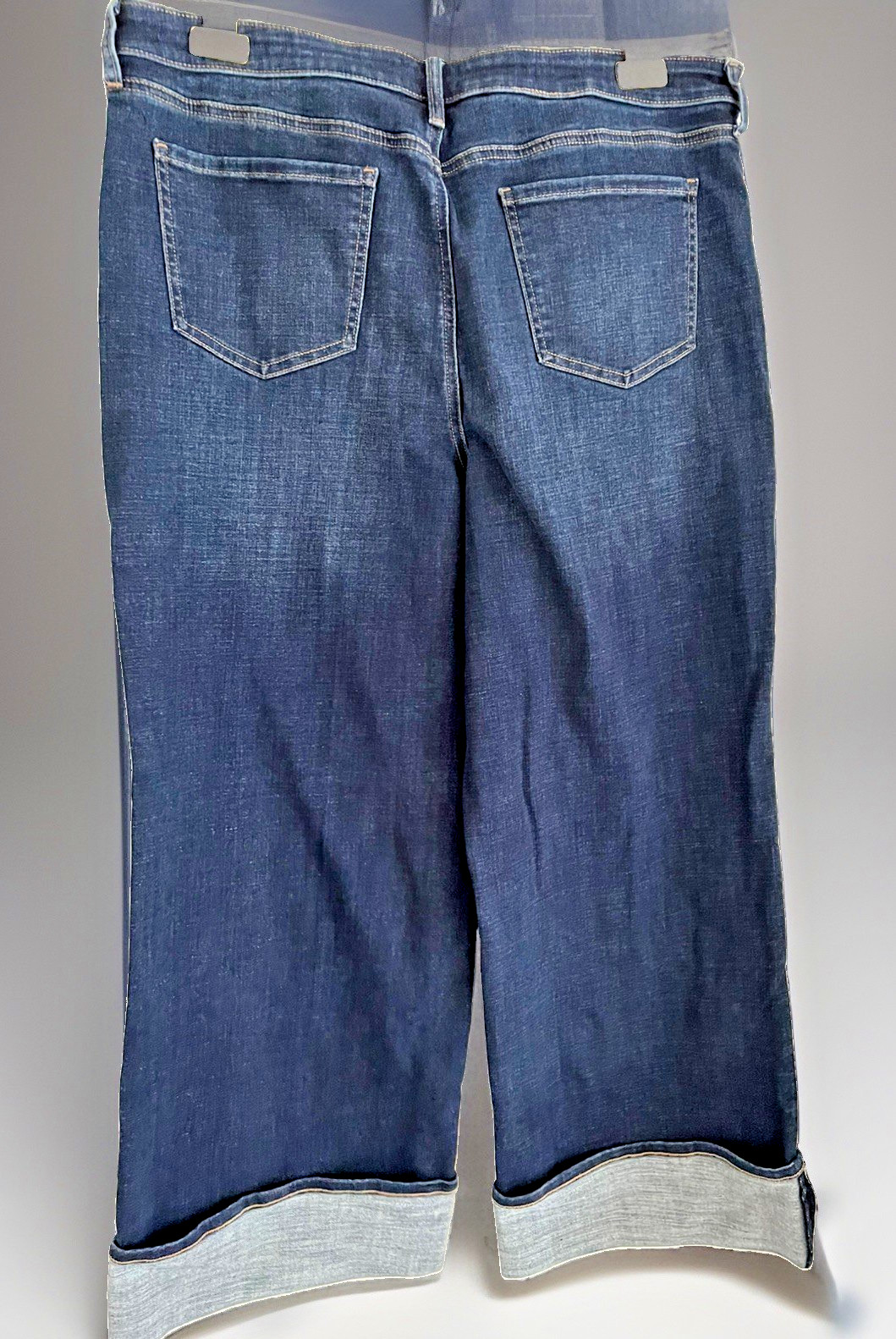 NYDJ Teresa Regular Wide Leg Jean with Wide Cuff Womens Size Size 14 Night Skies