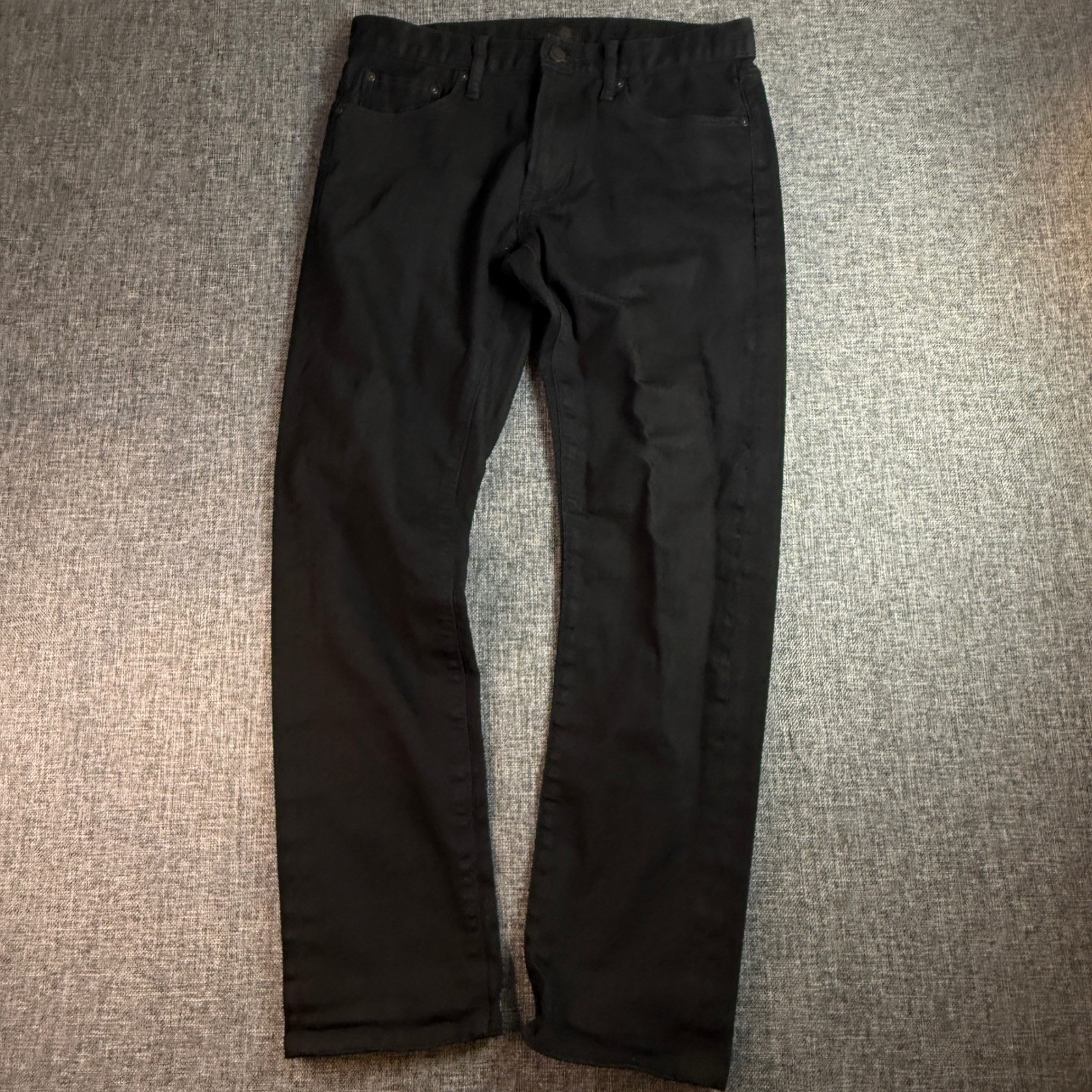 Mens Uniqlo Skinny Jeans | Size 32 | Black Stretch Selvage Denim
