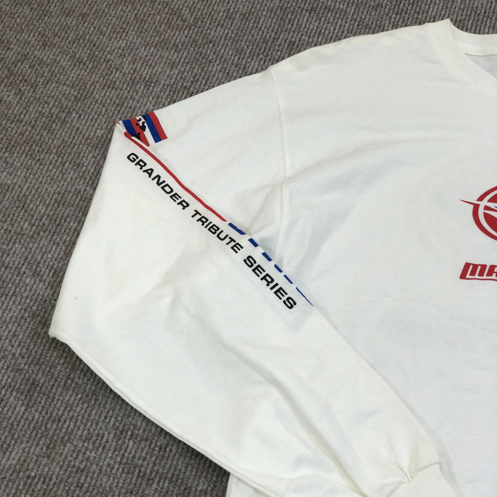 MarlinStar Hanes Shirt Mens Medium White Long Sleeve Graphic Tee Tagless Fish